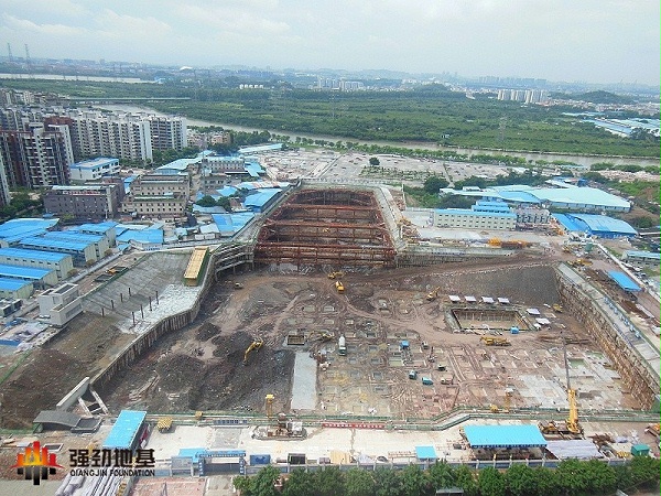 上海强劲地基广州地铁控制中心基坑工程